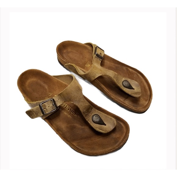Birkenstock Shoes - Birkenstock 37 Gizeh leather thong sandals